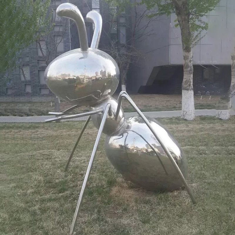 不锈钢蚂蚁雕塑，公园不锈钢雕塑 (2)