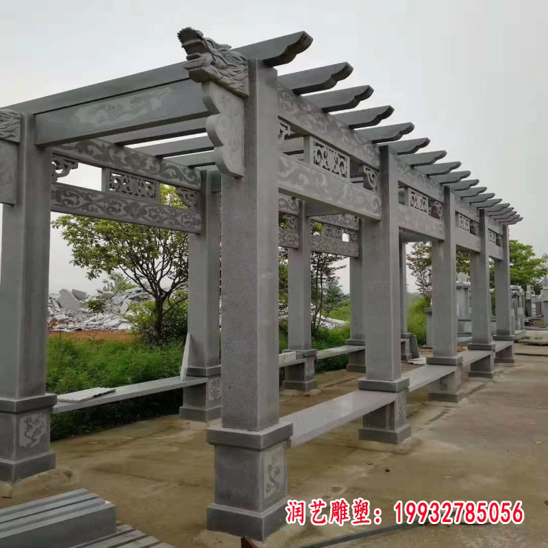 大理石走廊 公园石雕长廊 (2)