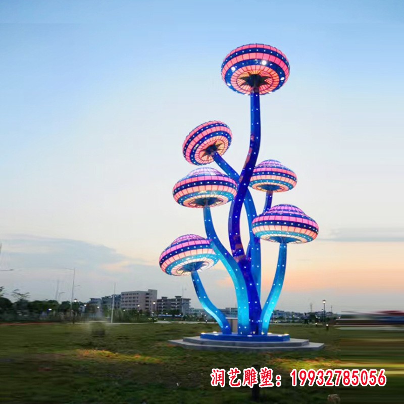 不锈钢蘑菇雕塑 (1)