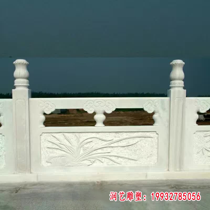 大理石兰花浮雕栏板