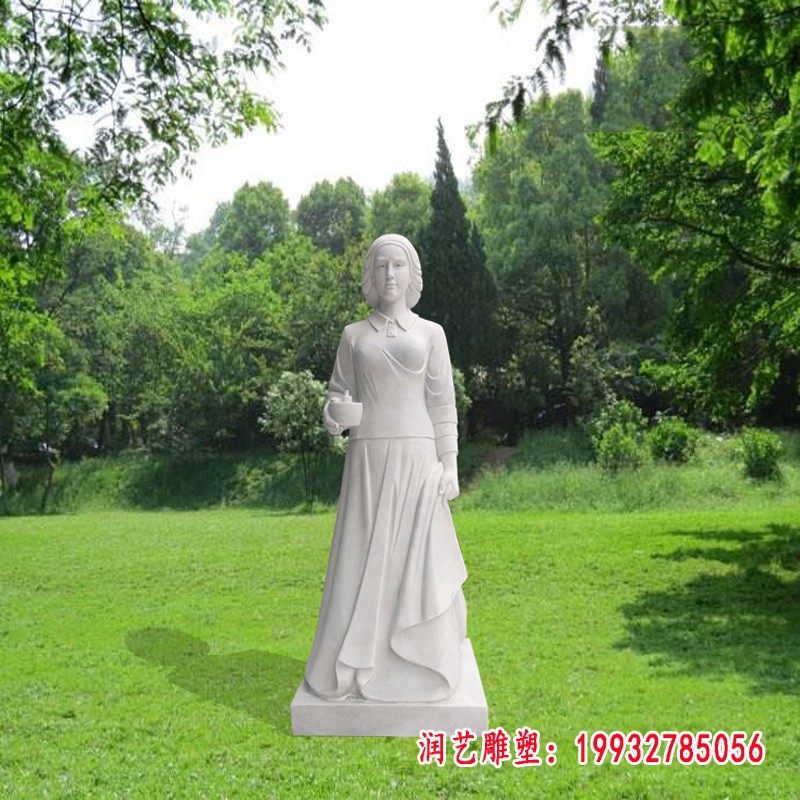 南丁格尔石雕，汉白玉医院名人石雕