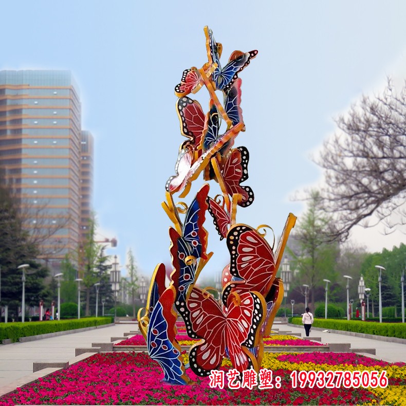 不锈钢蝴蝶雕塑 (6)