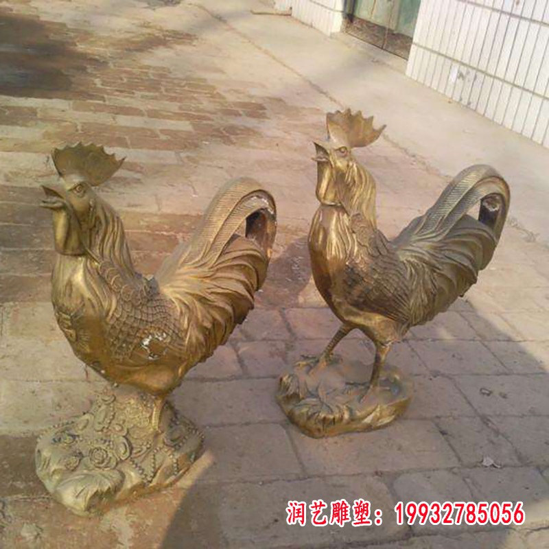 铜雕鸡 (2)