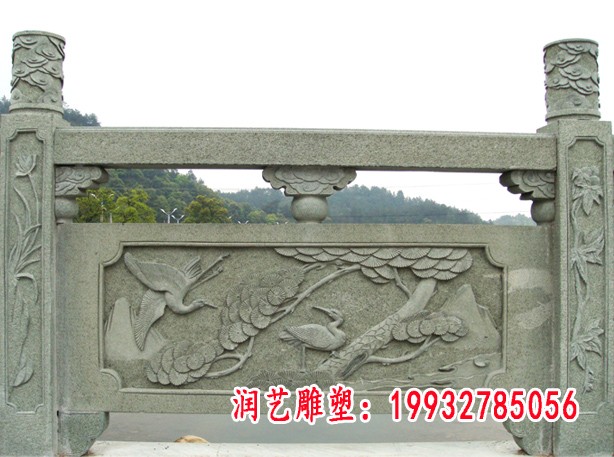 大理石石栏板，石头栏板雕塑