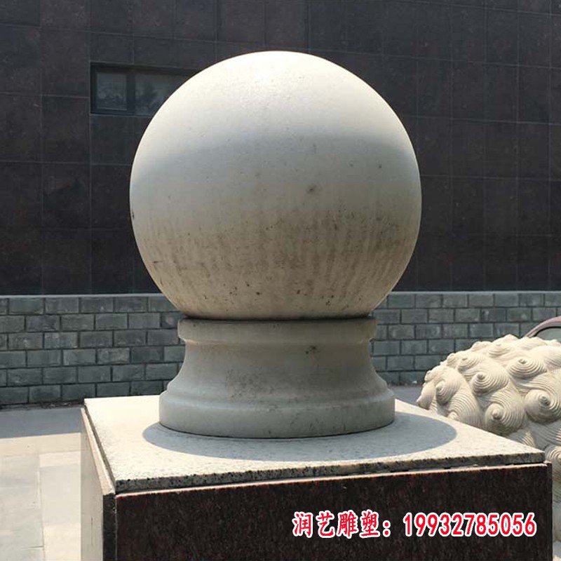 大理石风水球  石雕广场景观摆件