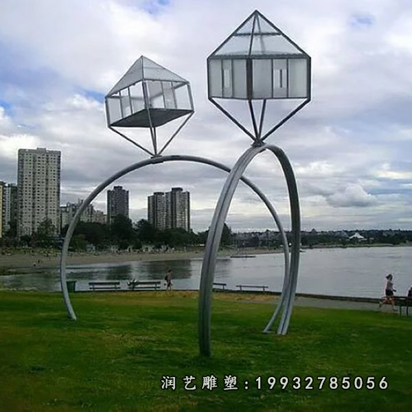 不锈钢戒指雕塑 (22)