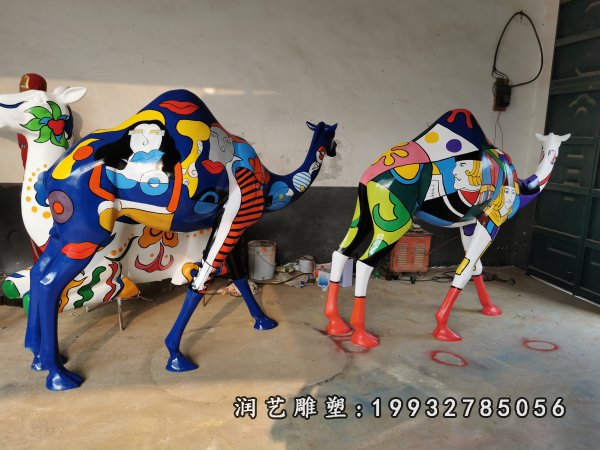 玻璃钢骆驼雕塑  (2)