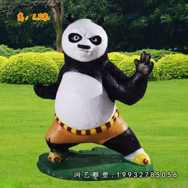 功夫熊猫玻璃钢雕塑  (6)
