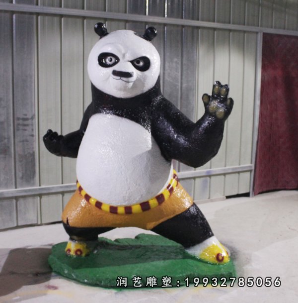 功夫熊猫玻璃钢雕塑  (24)