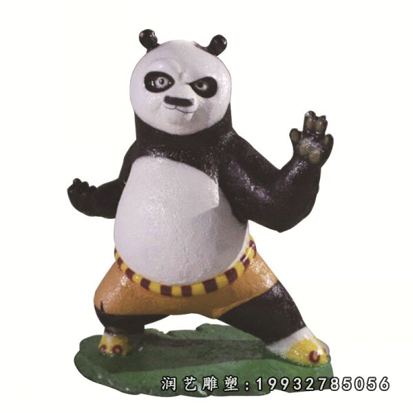 功夫熊猫玻璃钢雕塑  (50)