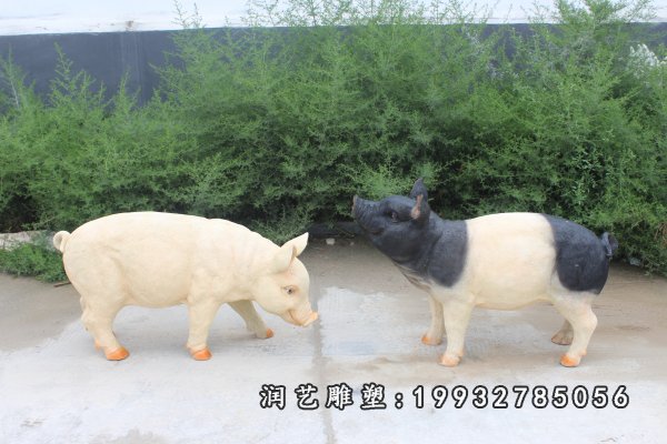 玻璃钢猪雕塑 (9)