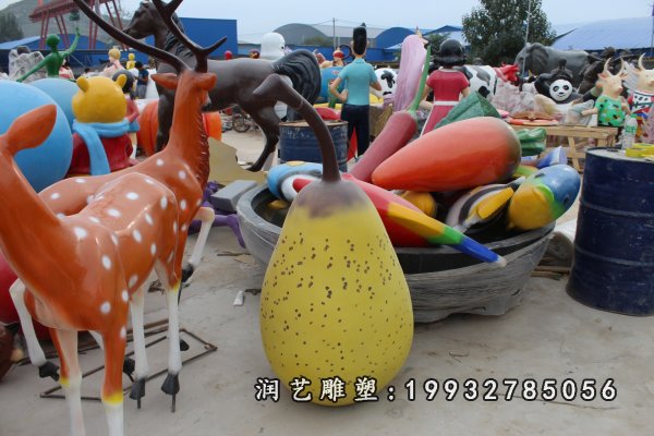 玻璃钢梨雕塑  (11)
