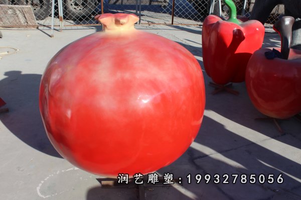 玻璃钢石榴雕塑  (2)