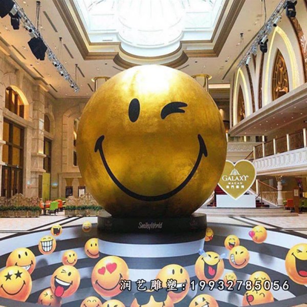 玻璃钢笑脸雕塑  (43)