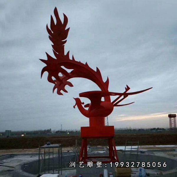 不锈钢凤凰雕塑 (20)