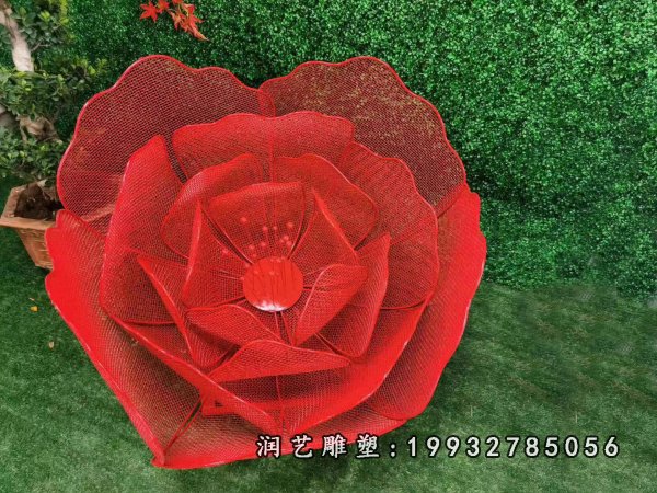 不锈钢花雕塑 (41)