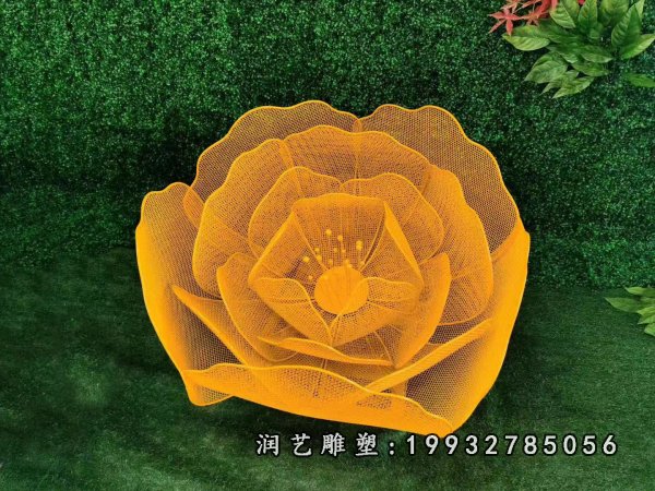 不锈钢花雕塑 (40)