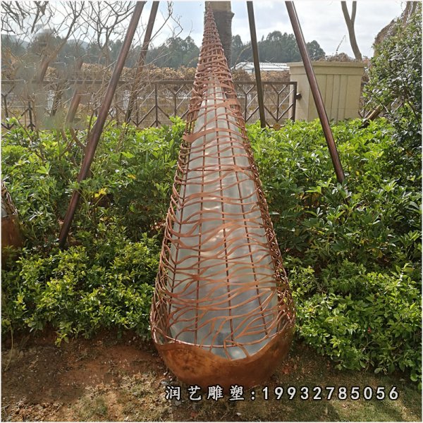 不锈钢水滴雕塑 (13)