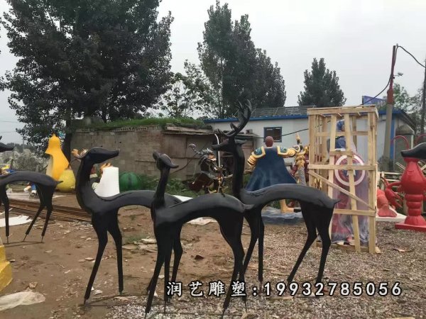 鹿铜雕 (15)