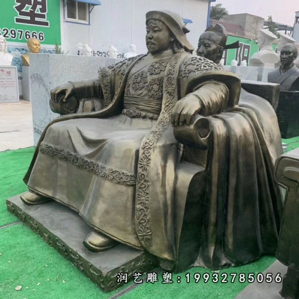 成吉思汗铜雕 (14)