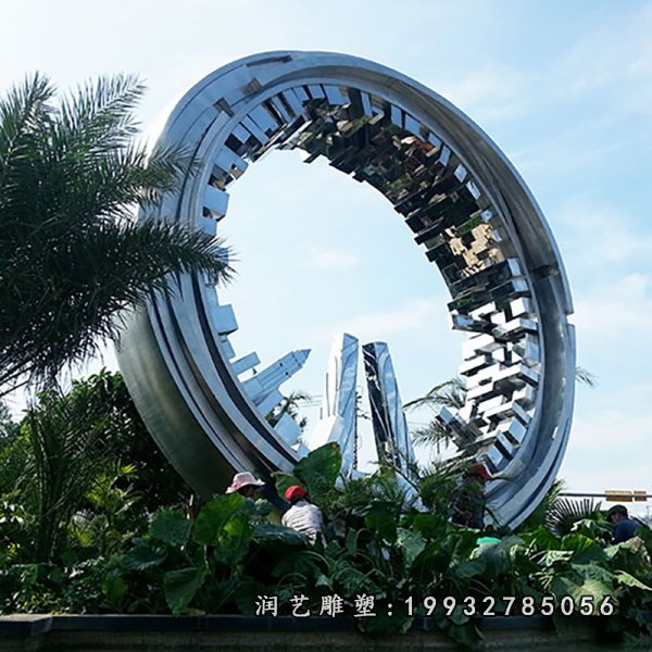 不锈钢齿轮雕塑 (12)