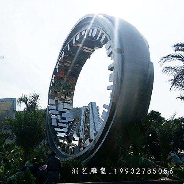不锈钢齿轮雕塑 (10)