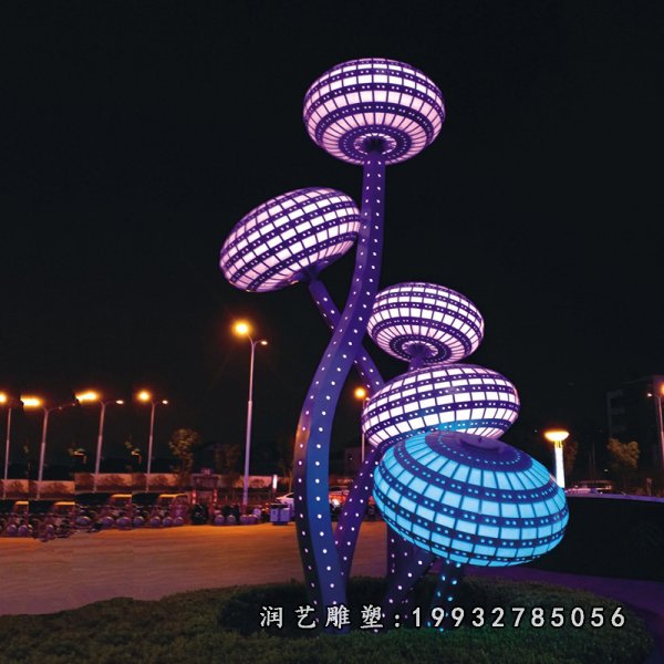 不锈钢蘑菇雕塑  (14)