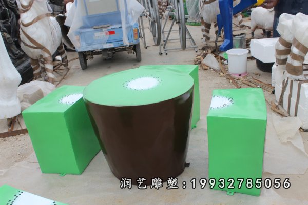 玻璃钢桌凳雕塑 (6)