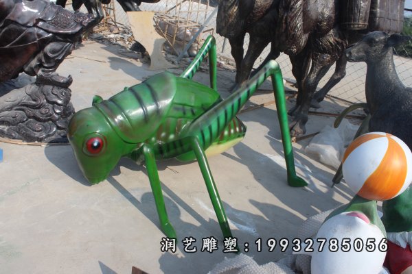 玻璃钢蝈蝈动物雕塑  (9)