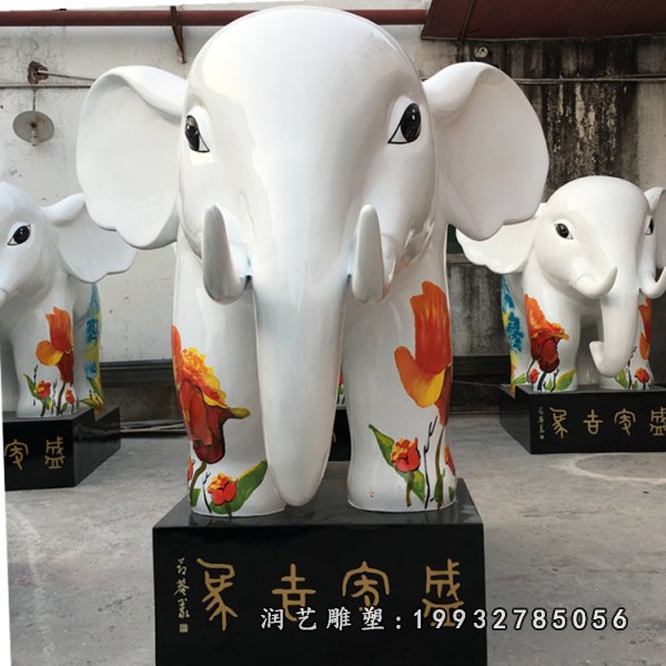 玻璃钢大象雕塑  (7)