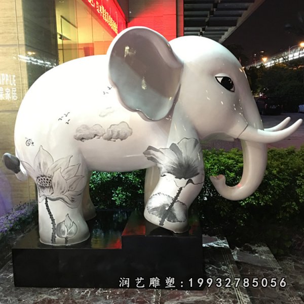 玻璃钢大象雕塑  (6)