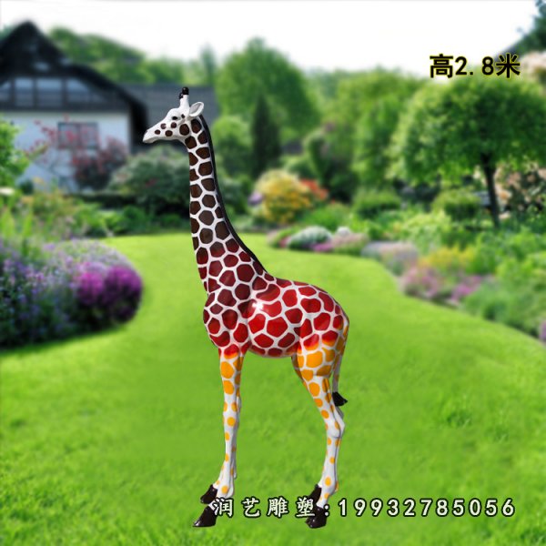 玻璃钢长颈鹿雕塑 (16)