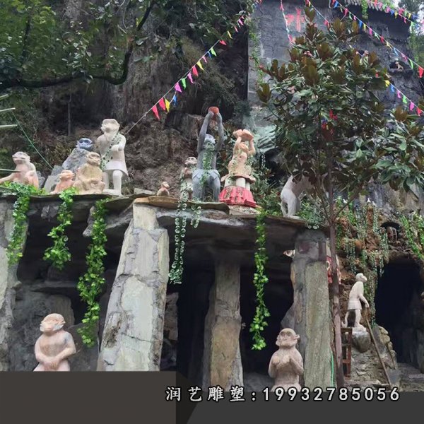 猴子动物石雕 (11)