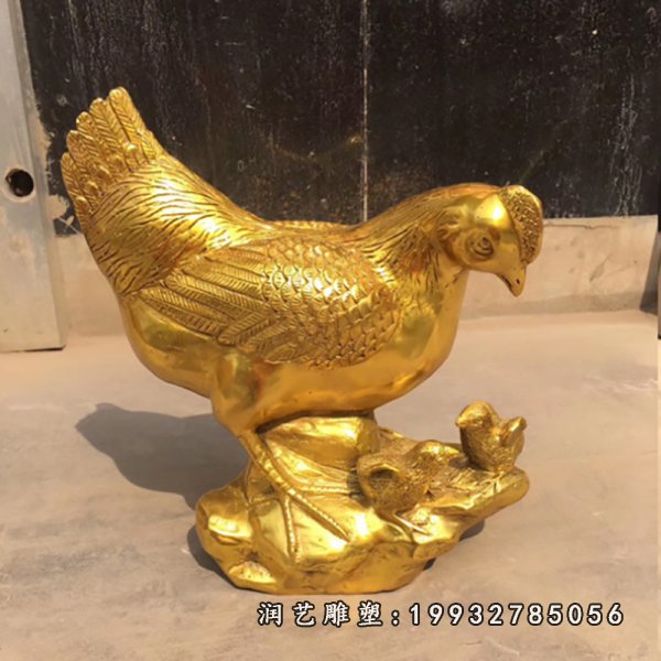 铜雕鸡  (1)