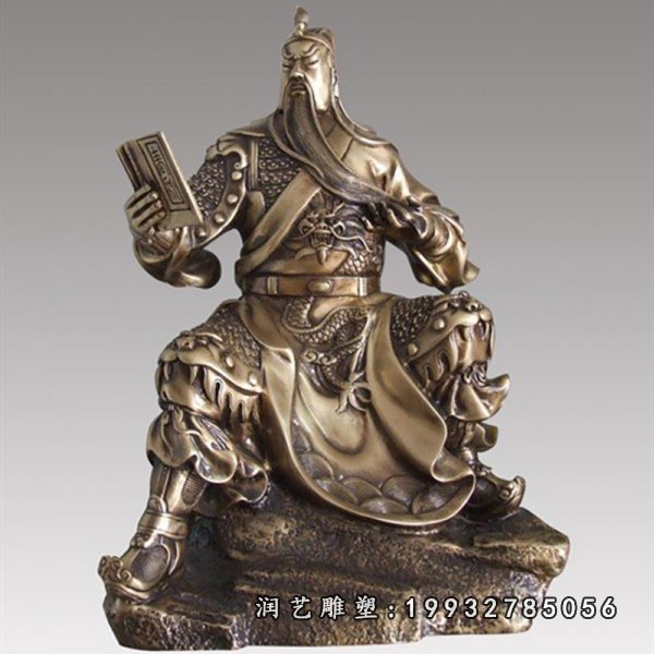 关公铜雕 (8)