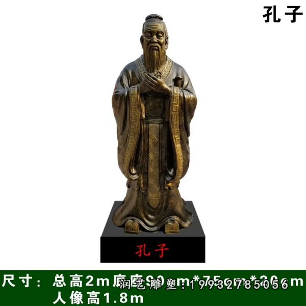 孔子铜雕  (6)