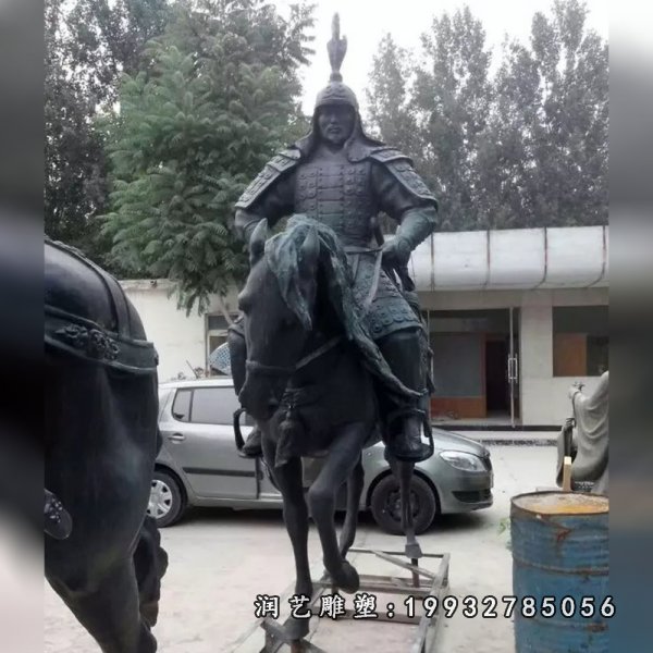 骑马人物铜雕 (16)
