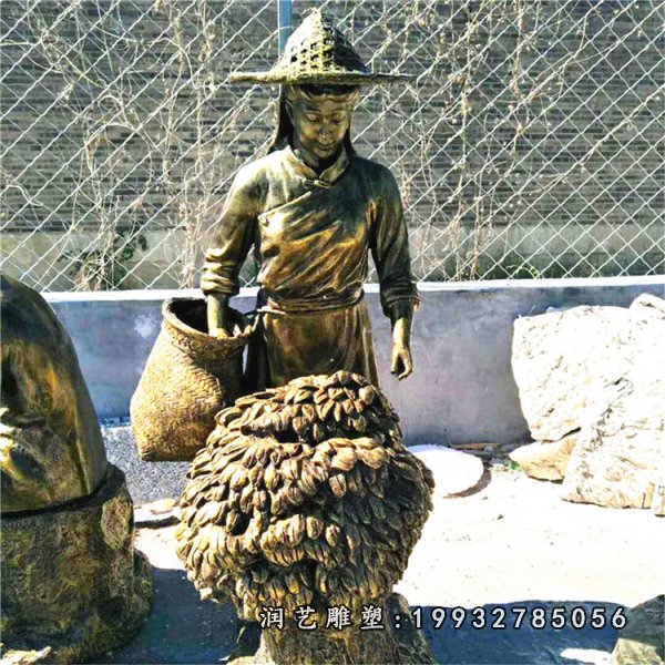 茶文化铜雕塑 (1)