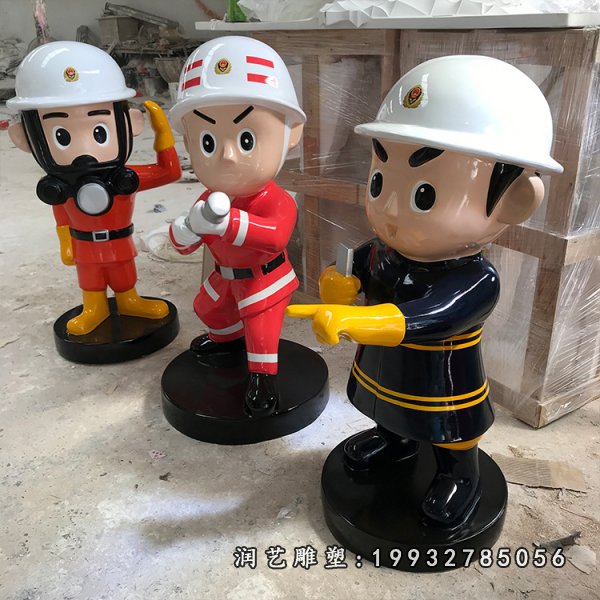 玻璃钢消防人物雕塑 (17)