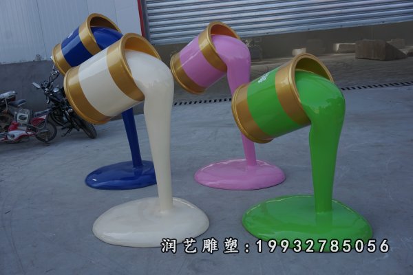 玻璃钢油漆桶雕塑  (3)