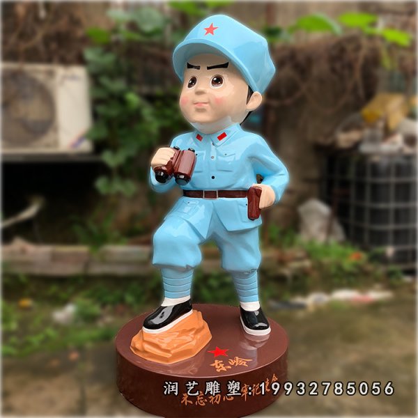 玻璃钢红军人物雕塑  (1)