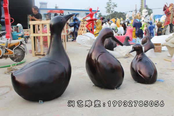 玻璃钢鸭子雕塑  (2)