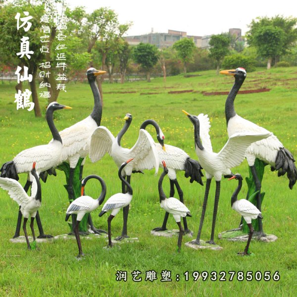 玻璃钢仙鹤雕塑  (17)