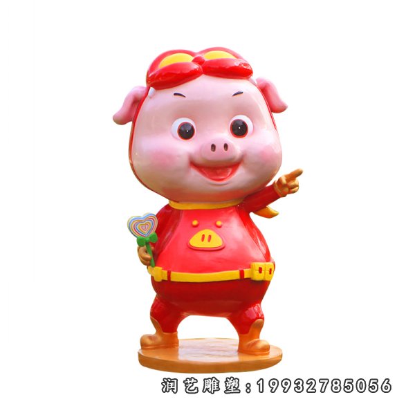 玻璃钢猪猪侠雕塑  (3)