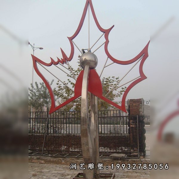 不锈钢树叶雕塑 (22)