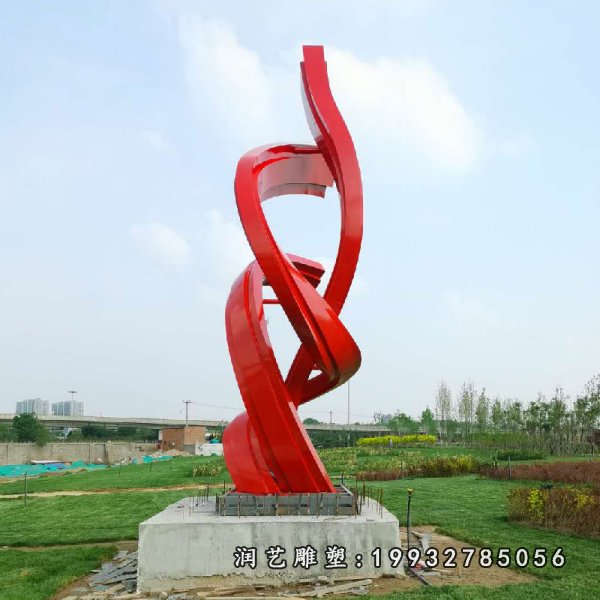 不锈钢飘带雕塑 (1)