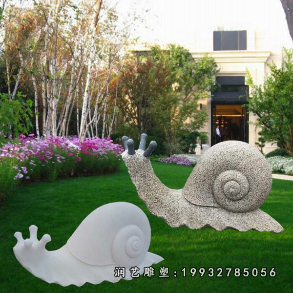 石雕蜗牛，大理石动物雕塑