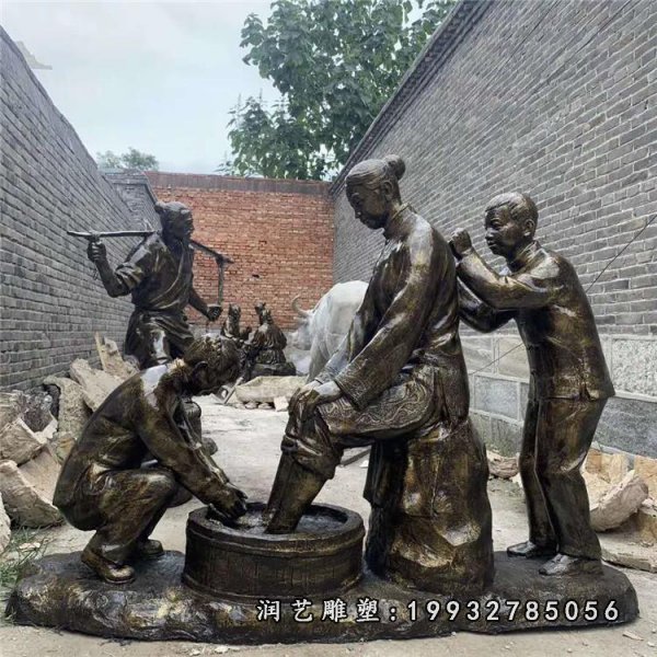 孝顺铜雕 (8)