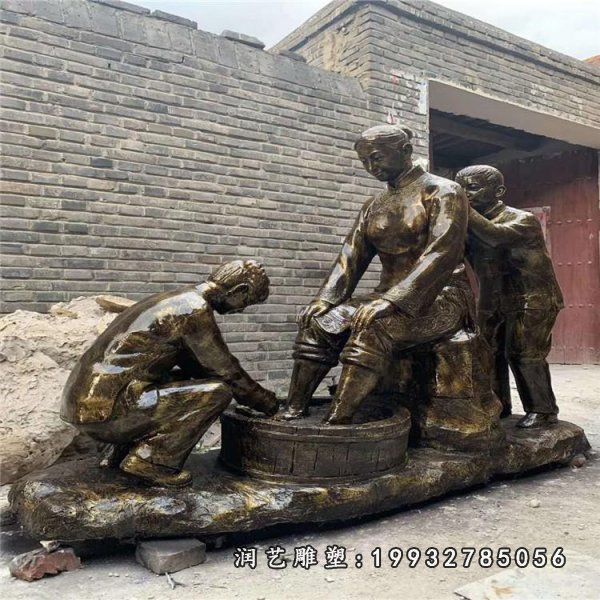 孝顺铜雕 (7)