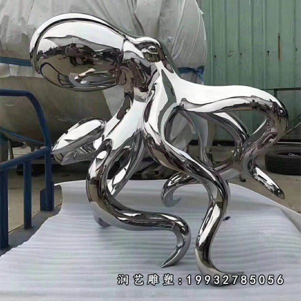 不锈钢章鱼雕塑  (2)